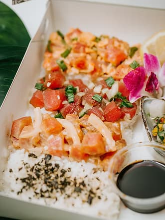Signature Hawaiian dish presentation